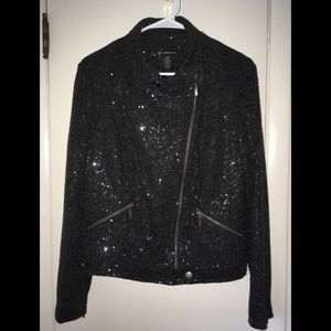 INC size large motorcycle style cloth jacket